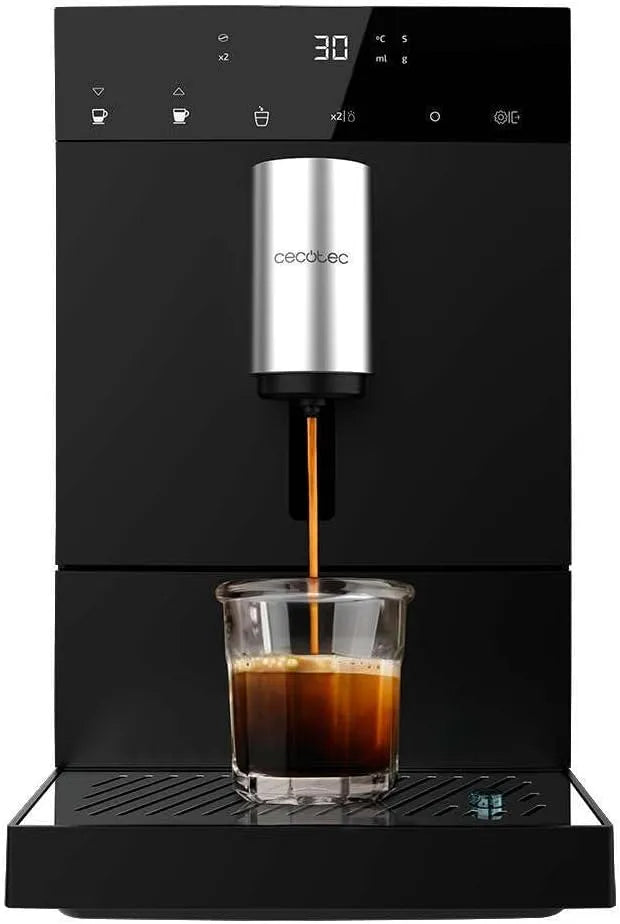 Cecotec máquina de café de grão compacto, 19 barras, sistema de termobloco, molda fresca, 150 g Reservatório, 1.1 L