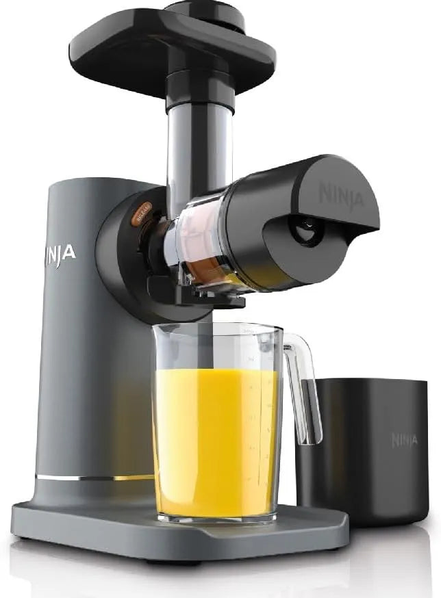 NINJA Extrator de sumo de frio-frio, Carafe 700 ml, 1.1 L recipiente de pulpe, Compact, máquina de lavar roupa compatível