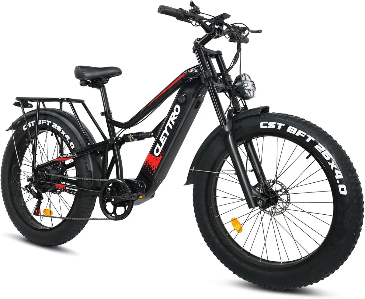 Lohang Adulto 26' Bicicleta Elétrica - 48 V 18Ah Bateria - Autonomia 40-90 km - amortecedores Duplo - 7 Velocidades All-Terrain