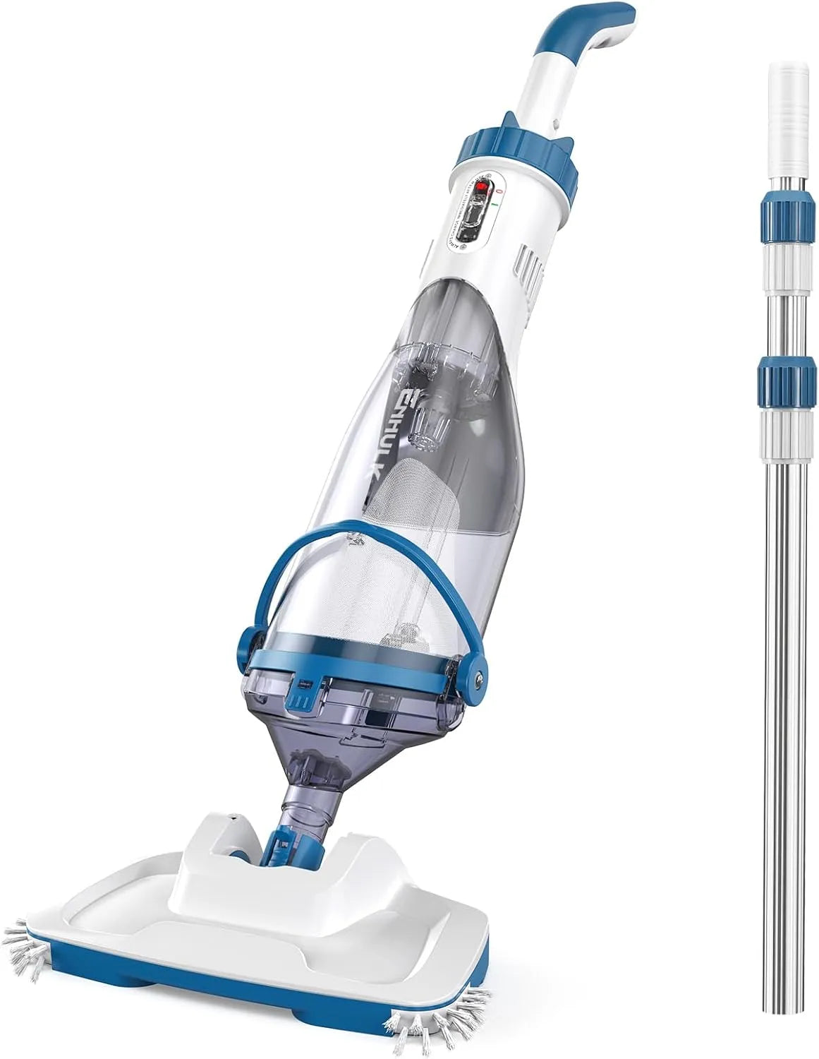 Pó de piscina sem fios Enhulk, Largura 34 cm, Vácuo 4200 L/H, Autonomia 60 min, Limpeza com 3 filtros e Perca Telescópica para Piscinas